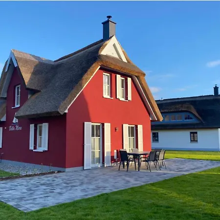 Modernes Reetdach-Ostseeferienhaus Bella Mare, Insel Usedom Mit Sauna, Kamin & Sonnenterrasse Zirchow Esterno foto