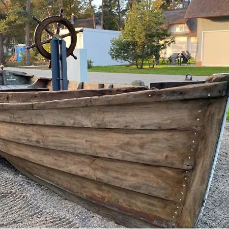 Modernes Reetdach-Ostseeferienhaus Bella Mare, Insel Usedom Mit Sauna, Kamin & Sonnenterrasse Zirchow Esterno foto