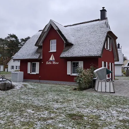 Modernes Reetdach-Ostseeferienhaus Bella Mare, Insel Usedom Mit Sauna, Kamin & Sonnenterrasse Zirchow Esterno foto